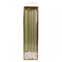 Candle & Holders Extra Tall Gold x16