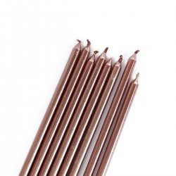 Candle & Holders Extra Tall Rose Gold x16