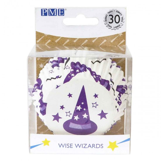 PME Cupcake Foil Cases Wise Wizards x30