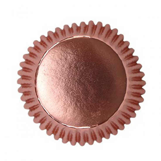 Muffin Cupcake Cases Foil Rose Gold x30