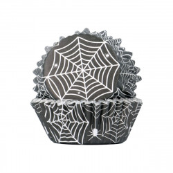 Muffin Cupcake Cases Foil Spiderweb x30