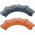 Cupcake Wrappers x6 Pumpkin:3 Orange & 3 Black