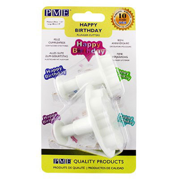 PME Happy Birthday Plunger Cutter Set PME Happy Birthday Plunger Cutter Set