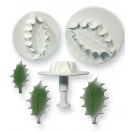 Veined Holly Leaf Plunger Cutter Set Large
