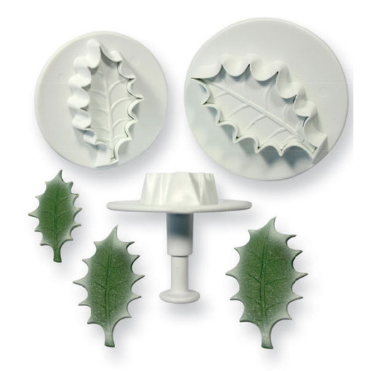 PME Veined Holly Leaf Plunger Cutter Set Large PME Veined Holly Leaf Plunger Cutter Set Large