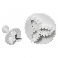 Veined Holly Leaf Plunger Cutter Set 3-Leaf 
