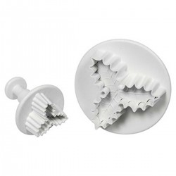 Veined Holly Leaf Plunger Cutter Set 3-Leaf 