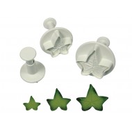 Veined Ivy Leaf Plunger Cutter Set