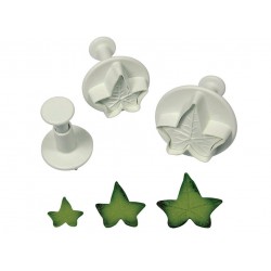 Veined Ivy Leaf Plunger Cutter Set