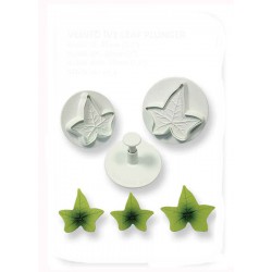 Veined Ivy Leaf Plunger Cutter Set Large