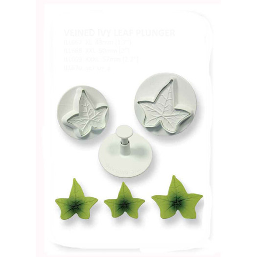 PME Veined Ivy Leaf Plunger Cutter Set Large PME Veined Ivy Leaf Plunger Cutter Set Large