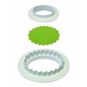 Plaque Cutter Plain & Fluted Oval Set of 2 Plaque Cutter Plain & Fluted Oval Set of 2