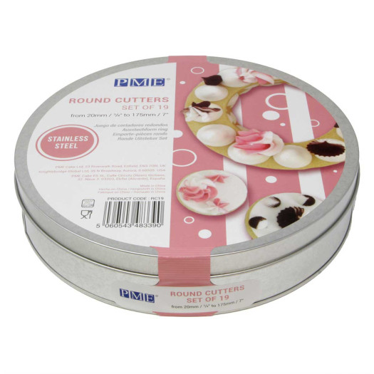 PME Round Cutter Set of 19