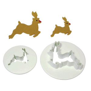Reindeer Cutter Set of 2 bounding reindeer Reindeer Cutter Set of 2 bounding reindeer