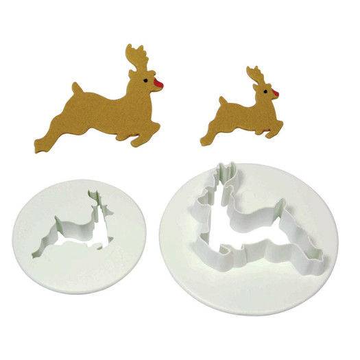 PME Reindeer Cutter Set of 2 bounding reindeer PME Reindeer Cutter Set of 2 bounding reindeer