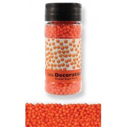 Sugar Pearls Orange Small 4mm 100g
