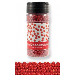 Sugar Pearls Red Small 4mm 100g WAS £2.50 BB 25/09/24