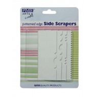 Side Scrapers Patterned Edge Set 4