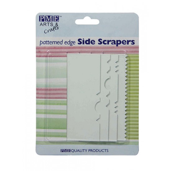PME Side Scrapers Patterned Edge Set 4