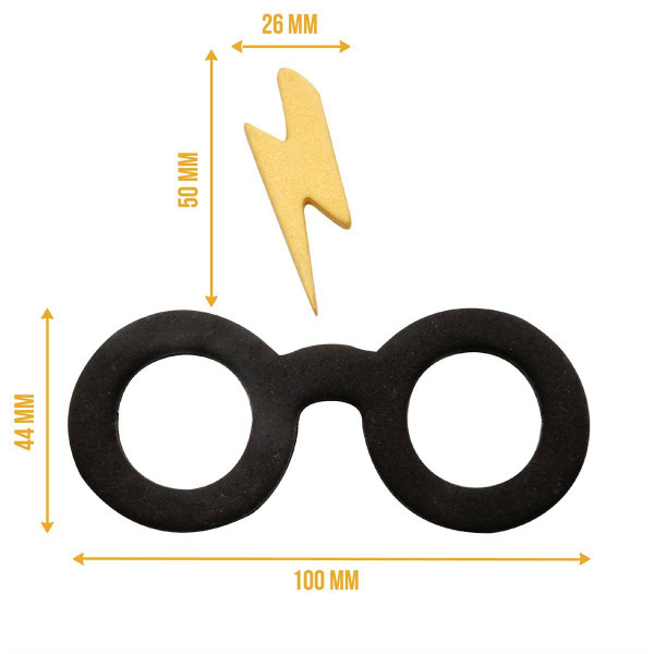 PME Harry Potter Fondant & Cookie Cutter, Set of 2, Harry\'s Glasses & Scar, Large PME Harry Potter Fondant & Cookie Cutter, Set of 2, Harry\'s Glasses & Scar, Large