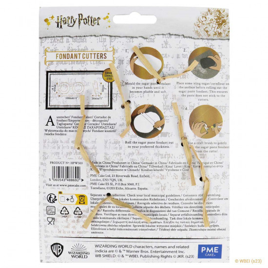 PME Harry Potter Fondant & Cookie Cutter, Set of 2, Harry\'s Glasses & Scar, Large