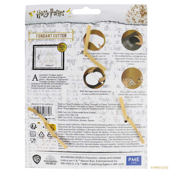 PME Harry Potter Fondant & Cookie Cutter, Deathly Hallows