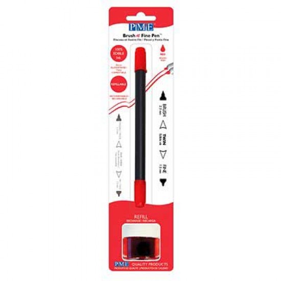 PME Brush & Fine Pen Red