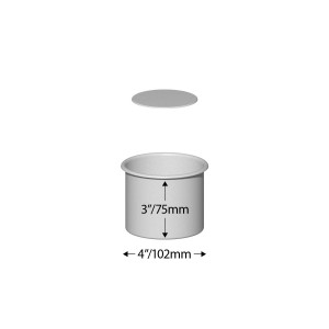 Cake Tin Loose Bottom Round 4"