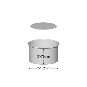 Cake Tin Loose Bottom Round 6"