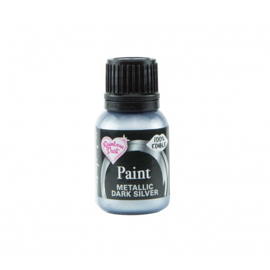 Rainbow Dust Paint Metallic Dark Silver 25ml