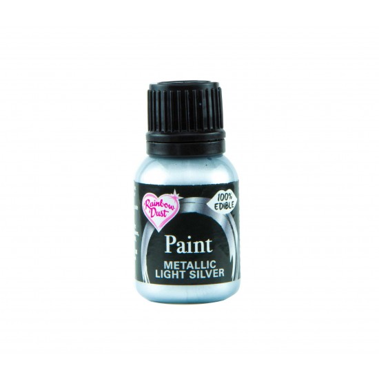 Rainbow Dust Paint Metallic Light Silver 25ml 