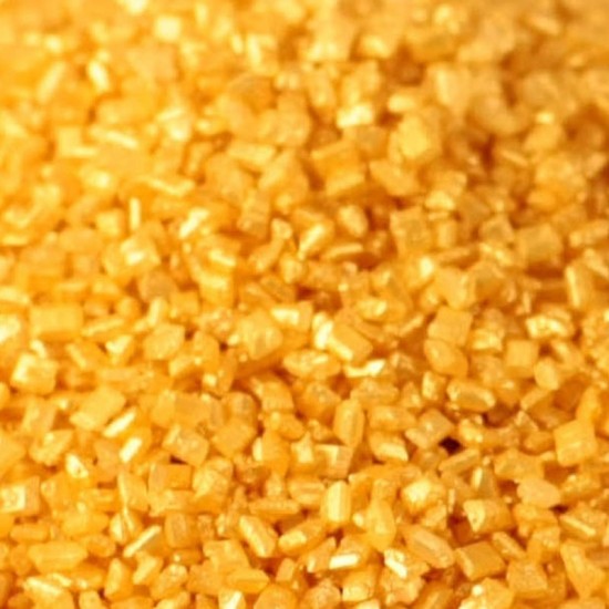 Rainbow Dust Sugar Crystals Metallic Gold 100g