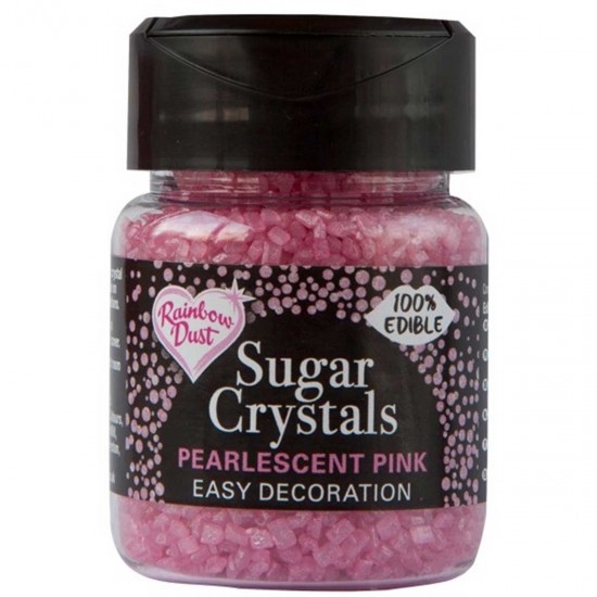 Rainbow Dust Sugar Crystals Pearescent Pink 100g