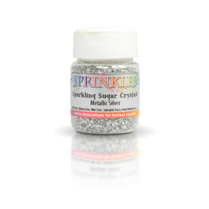 Sprinkles Sparkling Sugar Crystals Metallic Silver 50g Sprinkles Sparkling Sugar Crystals Metallic Silver 50g