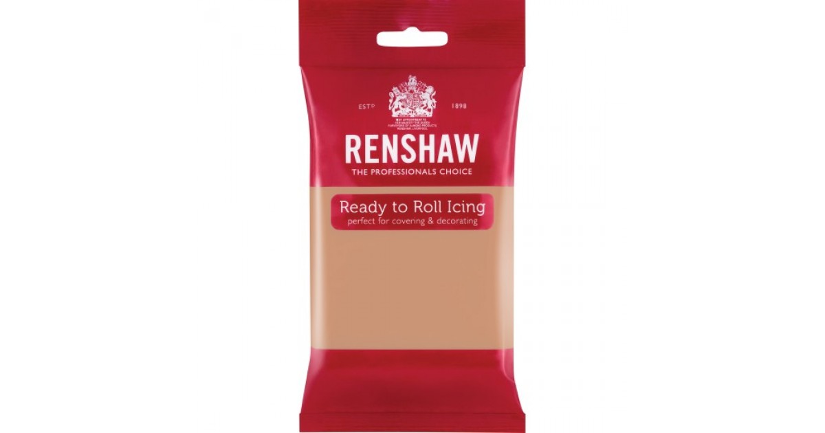 Renshaw Dark Brown Sugarpaste (Ready To Roll Icing) - Single 250g Pack