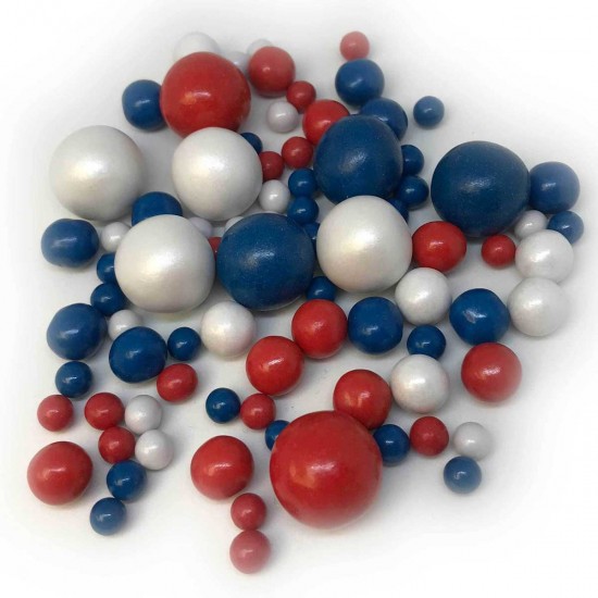 Sprinkletti Sprinkletti Bubbles Red, White & Blue 100g