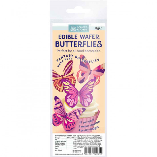 Squires Kitchen Wafer Butterflies Fantasy (Warm Hues)