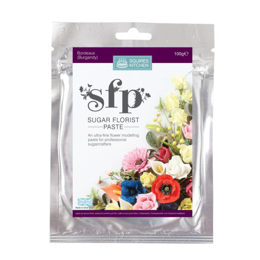 Squires Kitchen Sugar Florist Paste Bordeaux (Burgundy) 100g WAS £3.65 BB 28/07/24 Squires Kitchen Sugar Florist Paste Bordeaux (Burgundy) 100g WAS £3.65 BB 28/07/24