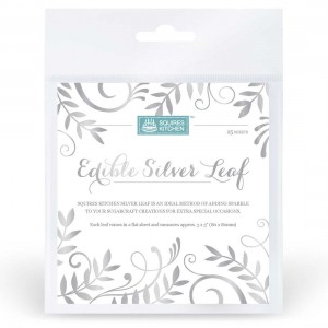 Edible Silver Leaf Sheets 8cm x25 Edible Silver Leaf Sheets 8cm x25