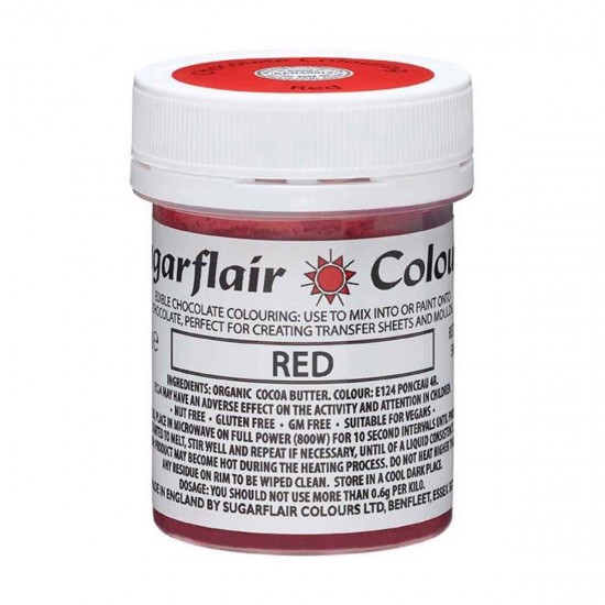 Sugarflair Colours Chocolate Colour Red 35g