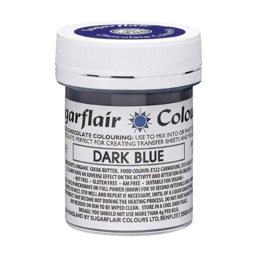 Sugarflair Colours Chocolate Colour Dark Blue 35g Sugarflair Colours Chocolate Colour Dark Blue 35g