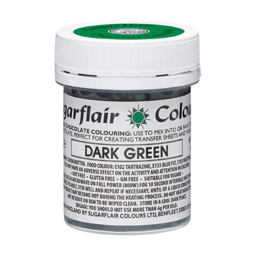 Sugarflair Colours Chocolate Colour Dark Green 35g Sugarflair Colours Chocolate Colour Dark Green 35g