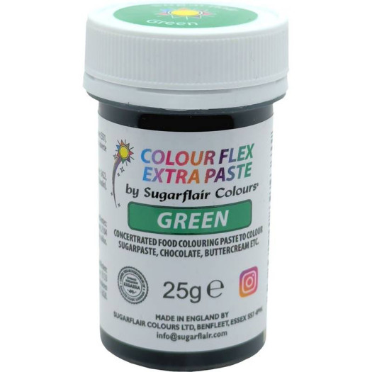 Sugarflair Colours Colour Flex Extra Paste Green 25g Sugarflair Colours Colour Flex Extra Paste Green 25g