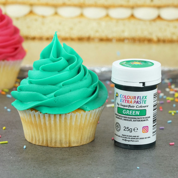 Sugarflair Colours Colour Flex Extra Paste Green 25g Sugarflair Colours Colour Flex Extra Paste Green 25g