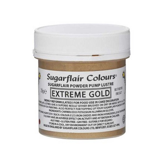 Sugarflair Colours Glitter Dust Extreme Gold Refill 25g Sugarflair Colours Glitter Dust Extreme Gold Refill 25g