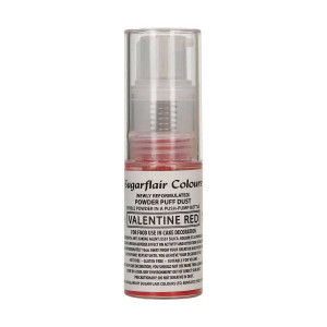 Powder Puff Dust Pump Spray Valentine Red 10g Powder Puff Dust Pump Spray Valentine Red 10g