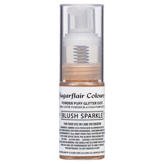 Sugarflair Colours Glitter Dust Pump Spray Blush Sparkle 10g Sugarflair Colours Glitter Dust Pump Spray Blush Sparkle 10g