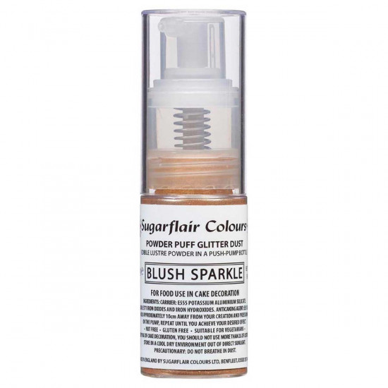 Sugarflair Colours Glitter Dust Pump Spray Blush Sparkle 10g