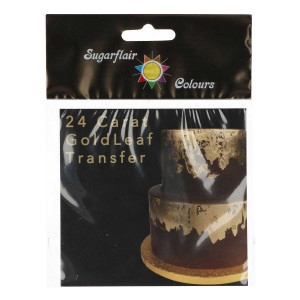 Edible Gold Leaf Transfer Sheet 8cm x1 Edible Gold Leaf Transfer Sheet 8cm x1