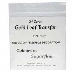 Edible Gold Leaf Transfer Sheet 8cm x1
